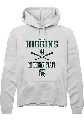 Nolan Higgins Rally Michigan State Spartans Mens NIL Sport Icon Long Sleeve Hoodie