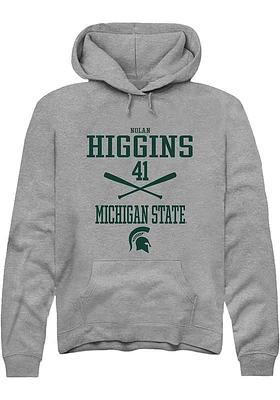Nolan Higgins  Rally Michigan State Spartans Mens Graphite NIL Sport Icon Long Sleeve Hoodie