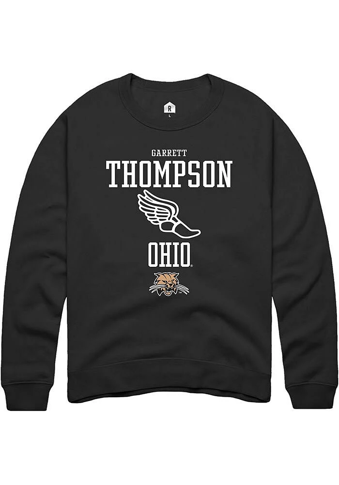 Garrett Thompson Rally Ohio Bobcats Mens NIL Sport Icon Long Sleeve Crew Sweatshirt