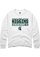 Nolan Higgins Rally Michigan State Spartans Mens NIL Stacked Box Long Sleeve Crew Sweatshir