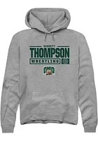 Garrett Thompson  Rally Ohio Bobcats Mens Graphite NIL Stacked Box Long Sleeve Hoodie