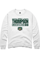 Garrett Thompson Rally Ohio Bobcats Mens NIL Stacked Box Long Sleeve Crew Sweatshirt