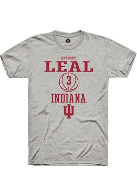 Anthony Leal  Indiana Hoosiers Ash Rally NIL Sport Icon Short Sleeve T Shirt