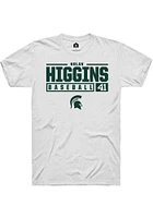 Nolan Higgins Michigan State Spartans Rally NIL Stacked Box Short Sleeve T Shirt