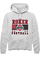 Leroy Roker Rally Ohio State Buckeyes Mens NIL Striped Long Sleeve Hoodie