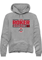 Leroy Roker  Rally Ohio State Buckeyes Mens Graphite NIL Stacked Box Long Sleeve Hoodie