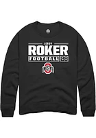Leroy Roker Rally Ohio State Buckeyes Mens NIL Stacked Box Long Sleeve Crew Sweatshirt