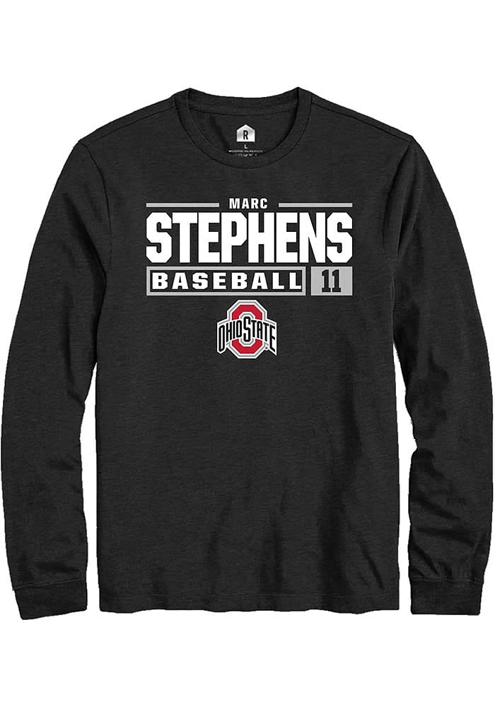 Marc Stephens Ohio State Buckeyes Rally NIL Stacked Box Long Sleeve T Shirt