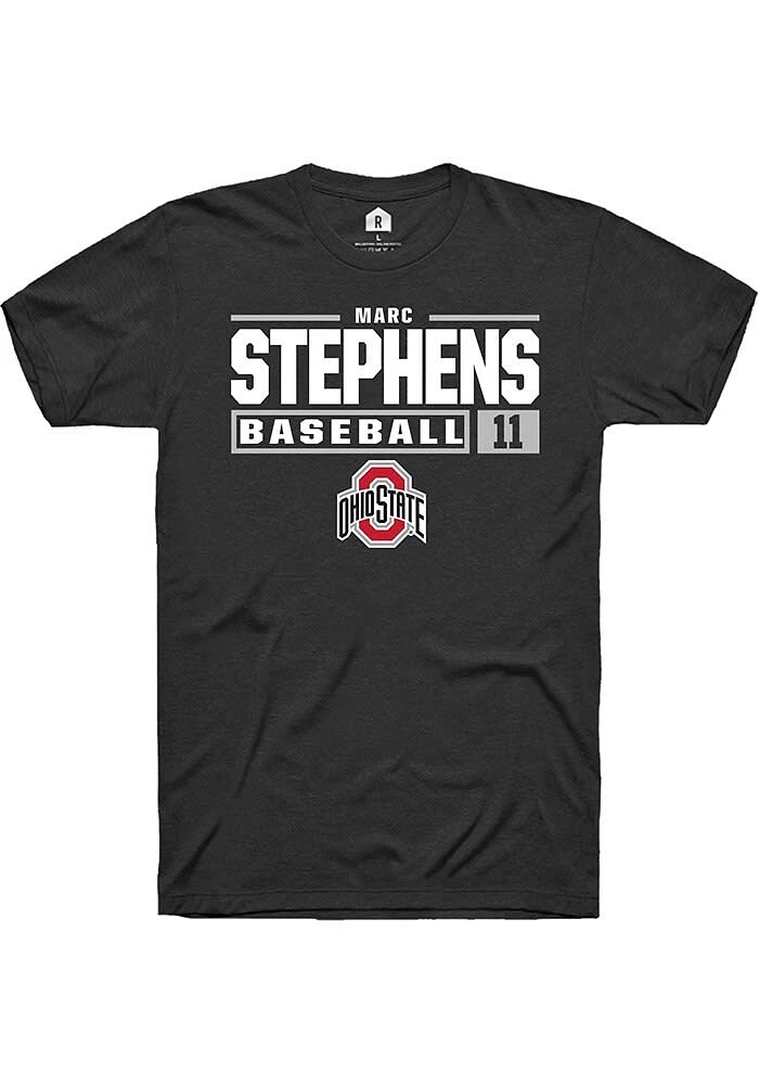 Marc Stephens Ohio State Buckeyes Rally NIL Stacked Box Short Sleeve T Shirt