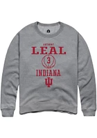 Anthony Leal  Rally Indiana Hoosiers Mens Graphite NIL Sport Icon Long Sleeve Crew Sweatshirt