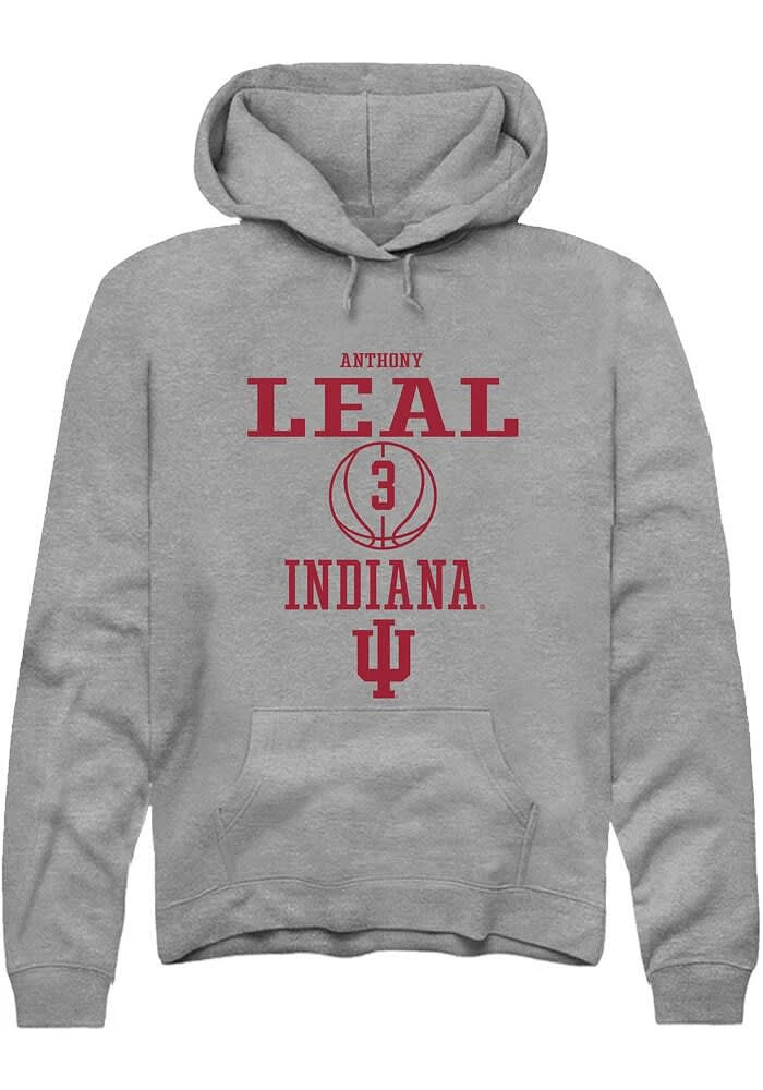 Anthony Leal Rally Indiana Hoosiers Mens Graphite NIL Sport Icon Long Sleeve Hoodie