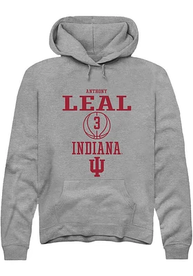 Anthony Leal  Rally Indiana Hoosiers Mens Graphite NIL Sport Icon Long Sleeve Hoodie
