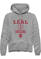 Anthony Leal  Rally Indiana Hoosiers Mens Graphite NIL Sport Icon Long Sleeve Hoodie