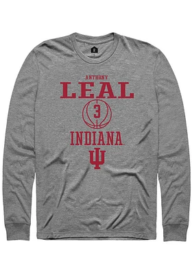 Anthony Leal  Indiana Hoosiers Graphite Rally NIL Sport Icon Long Sleeve T Shirt