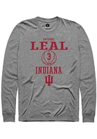Anthony Leal  Indiana Hoosiers Graphite Rally NIL Sport Icon Long Sleeve T Shirt