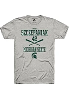Ryan Szczepaniak  Michigan State Spartans Ash Rally NIL Sport Icon Short Sleeve T Shirt
