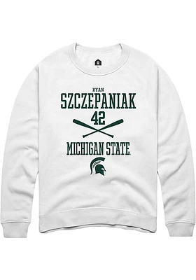 Ryan Szczepaniak Rally Michigan State Spartans Mens NIL Sport Icon Long Sleeve Crew Sweatsh
