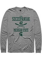 Ryan Szczepaniak  Michigan State Spartans Graphite Rally NIL Sport Icon Long Sleeve T Shirt