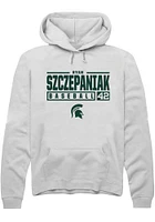 Ryan Szczepaniak Rally Michigan State Spartans Mens NIL Stacked Box Long Sleeve Hoodie