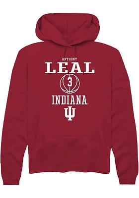 Anthony Leal  Rally Indiana Hoosiers Mens Red NIL Sport Icon Long Sleeve Hoodie