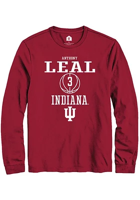 Anthony Leal  Indiana Hoosiers Red Rally NIL Sport Icon Long Sleeve T Shirt