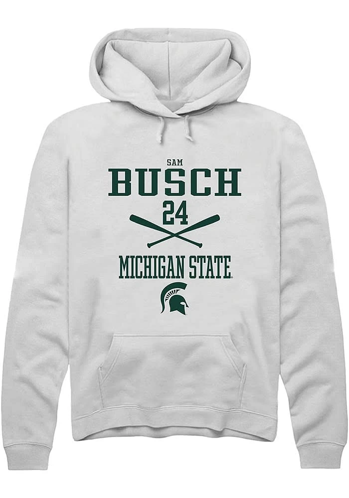 Sam Busch Rally Michigan State Spartans Mens NIL Sport Icon Long Sleeve Hoodie