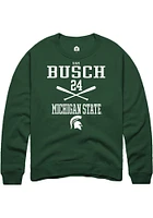 Sam Busch Rally Michigan State Spartans Mens NIL Sport Icon Long Sleeve Crew Sweatshirt