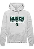 Sam Busch Rally Michigan State Spartans Mens NIL Stacked Box Long Sleeve Hoodie