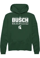 Sam Busch Rally Michigan State Spartans Mens NIL Stacked Box Long Sleeve Hoodie