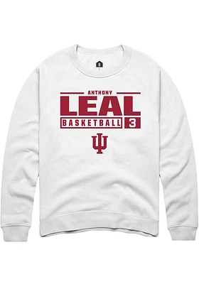 Anthony Leal Rally Indiana Hoosiers Mens NIL Stacked Box Long Sleeve Crew Sweatshirt