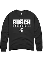 Sam Busch Rally Michigan State Spartans Mens NIL Stacked Box Long Sleeve Crew Sweatshirt