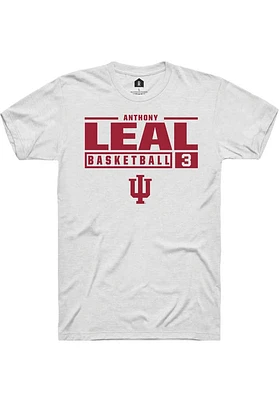 Anthony Leal Indiana Hoosiers Rally NIL Stacked Box Short Sleeve T Shirt