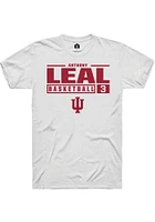 Anthony Leal Indiana Hoosiers Rally NIL Stacked Box Short Sleeve T Shirt