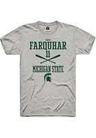 Tate Farquhar  Michigan State Spartans Ash Rally NIL Sport Icon Short Sleeve T Shirt