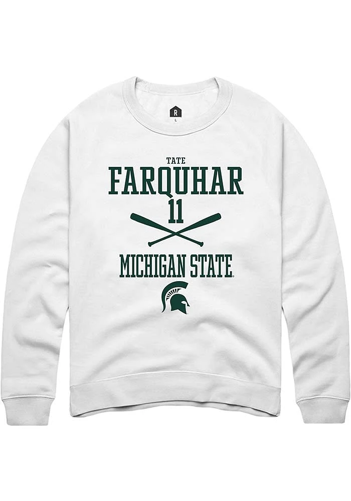 Tate Farquhar Rally Michigan State Spartans Mens NIL Sport Icon Long Sleeve Crew Sweatshirt