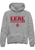 Anthony Leal  Rally Indiana Hoosiers Mens Graphite NIL Stacked Box Long Sleeve Hoodie