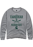 Tate Farquhar  Rally Michigan State Spartans Mens Graphite NIL Sport Icon Long Sleeve Crew Sweatsh..