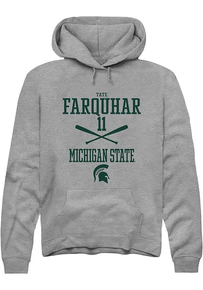 Tate Farquhar Rally Michigan State Spartans Mens Graphite NIL Sport Icon Long Sleeve Hoodie