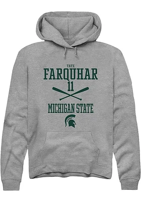Tate Farquhar  Rally Michigan State Spartans Mens Graphite NIL Sport Icon Long Sleeve Hoodie