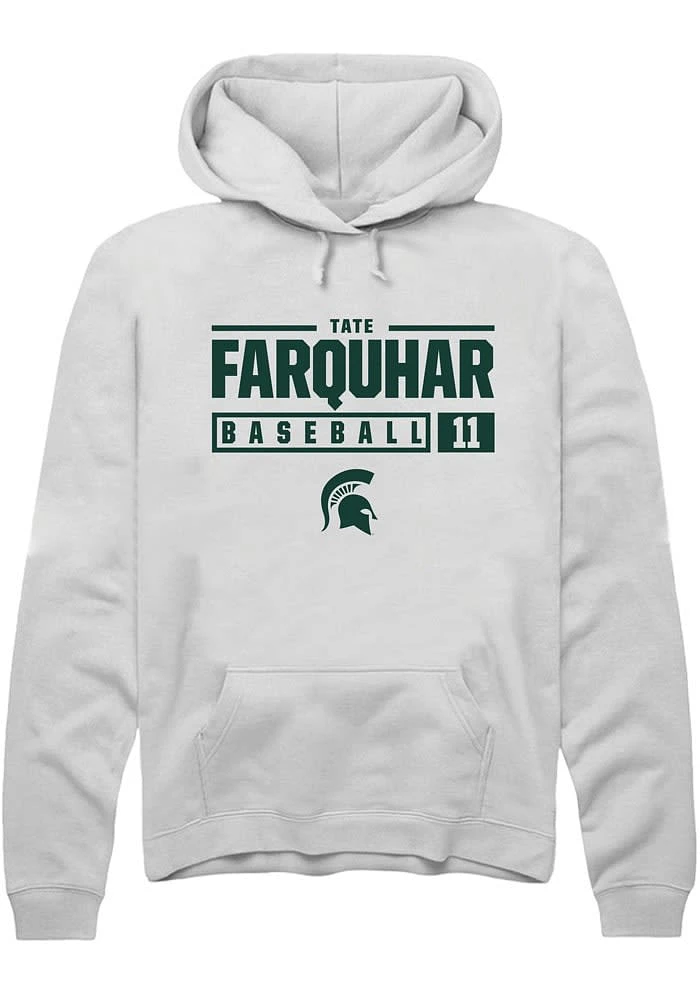 Tate Farquhar Rally Michigan State Spartans Mens NIL Stacked Box Long Sleeve Hoodie