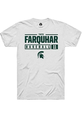 Tate Farquhar Michigan State Spartans Rally NIL Stacked Box Short Sleeve T Shirt