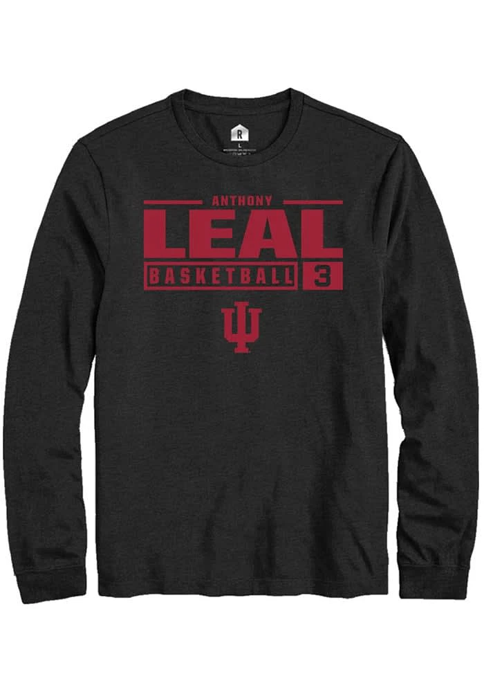 Anthony Leal Indiana Hoosiers Rally NIL Stacked Box Long Sleeve T Shirt