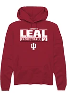 Anthony Leal  Rally Indiana Hoosiers Mens Red NIL Stacked Box Long Sleeve Hoodie
