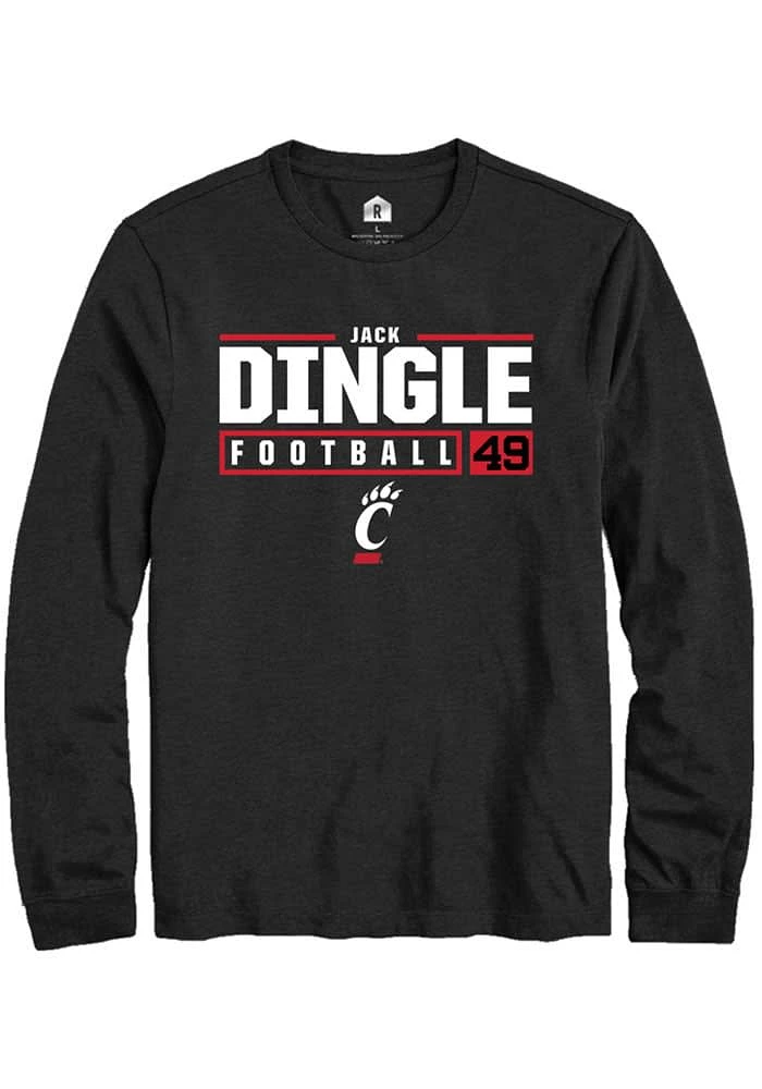 Jack Dingle Cincinnati Bearcats Rally NIL Stacked Box Long Sleeve T Shirt