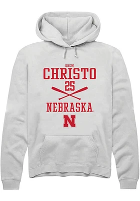 Drew Christo Rally Nebraska Cornhuskers Mens NIL Sport Icon Long Sleeve Hoodie