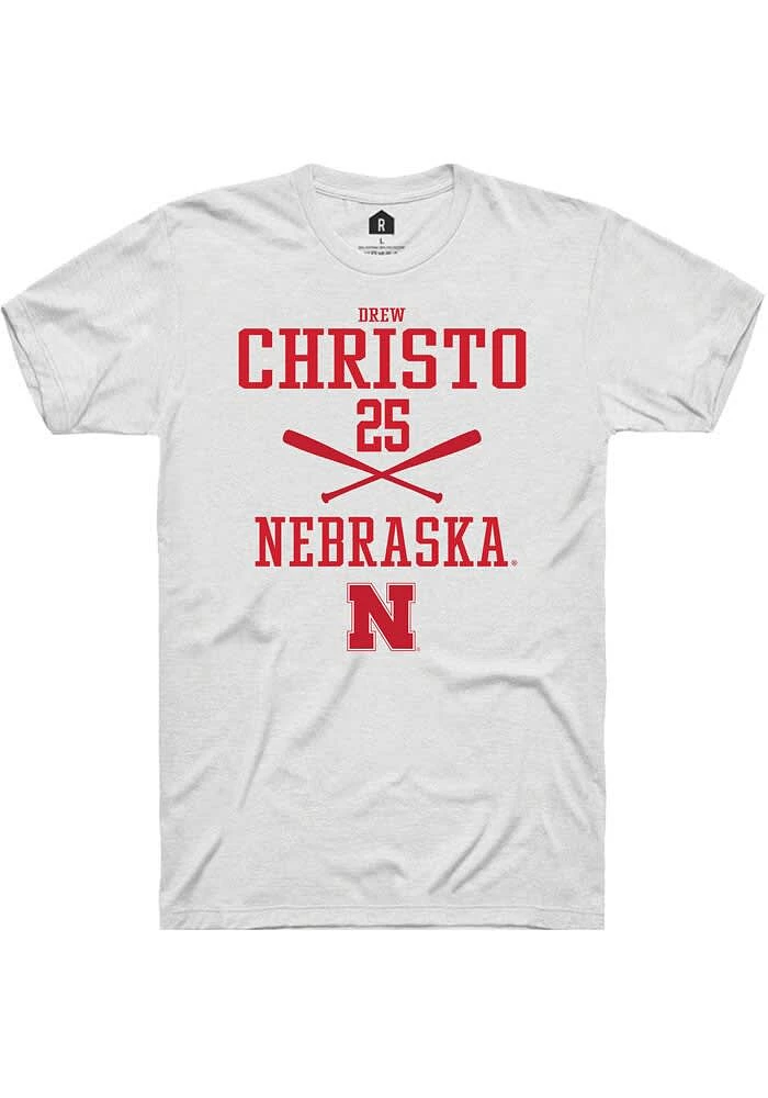 Drew Christo Nebraska Cornhuskers Rally NIL Sport Icon Short Sleeve T Shirt
