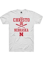 Drew Christo Nebraska Cornhuskers Rally NIL Sport Icon Short Sleeve T Shirt