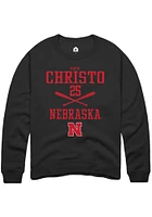 Drew Christo Rally Nebraska Cornhuskers Mens NIL Sport Icon Long Sleeve Crew Sweatshirt