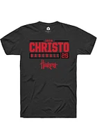 Drew Christo Nebraska Cornhuskers Rally NIL Stacked Box Short Sleeve T Shirt