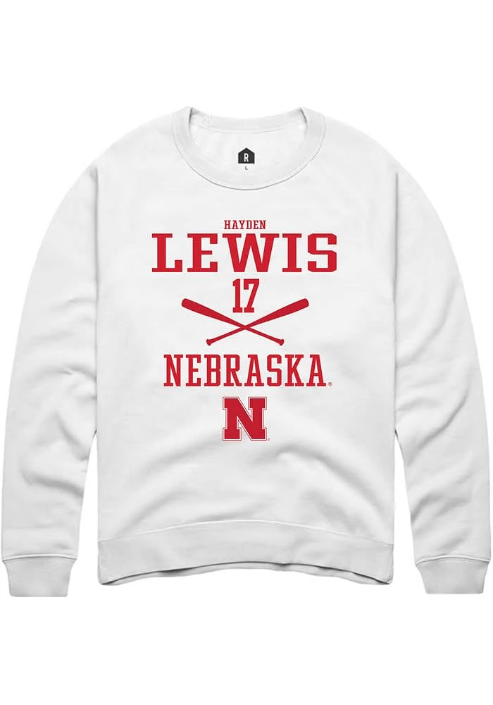 Hayden Lewis Rally Nebraska Cornhuskers Mens NIL Sport Icon Long Sleeve Crew Sweatshirt